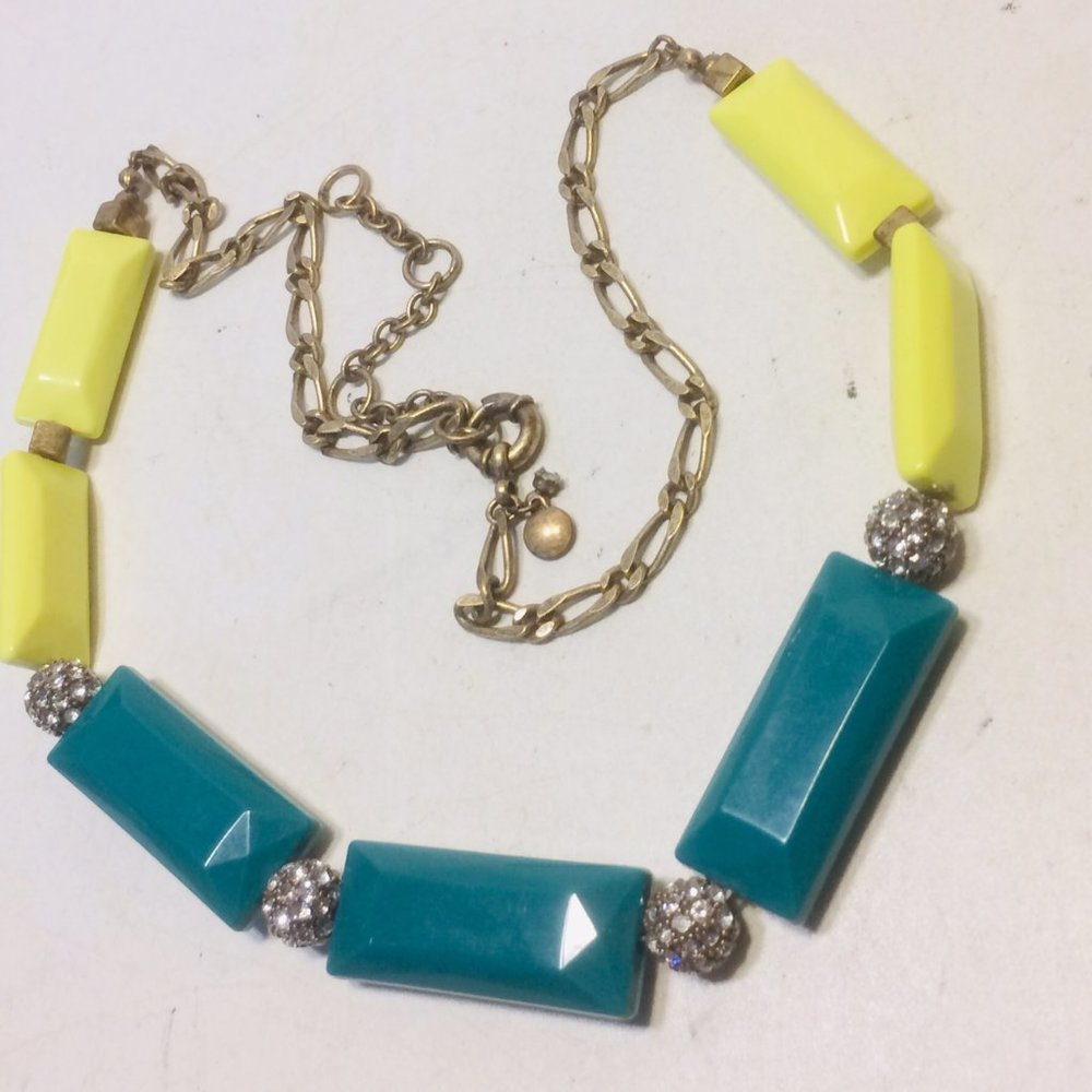 J Crew Crystal Ball Fluorescent Choker